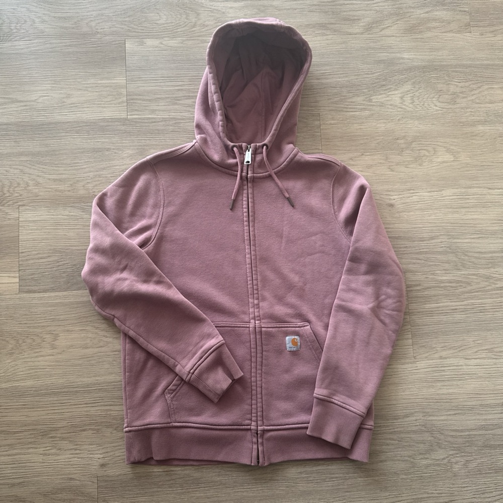 Pink Carhartt zip up hoodie